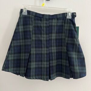 Halara 2-in1 Plaid Pleated Mini High Waisted Skirt